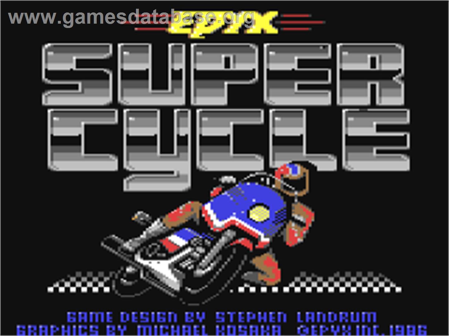 Super Cycle - Commodore 64 - Artwork - Title Screen