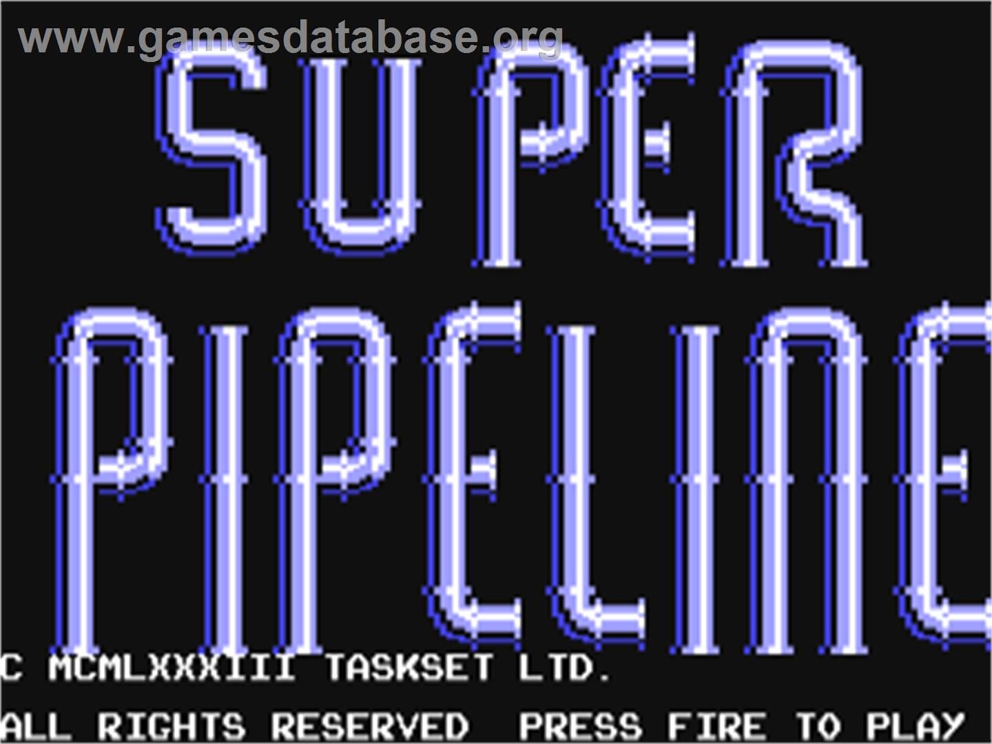 Super Pipeline - Commodore 64 - Artwork - Title Screen