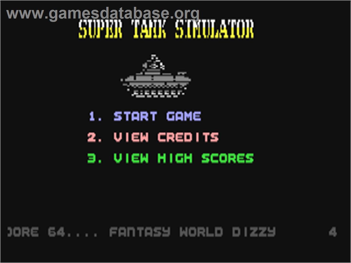 Super Tank Simulator - Commodore 64 - Artwork - Title Screen
