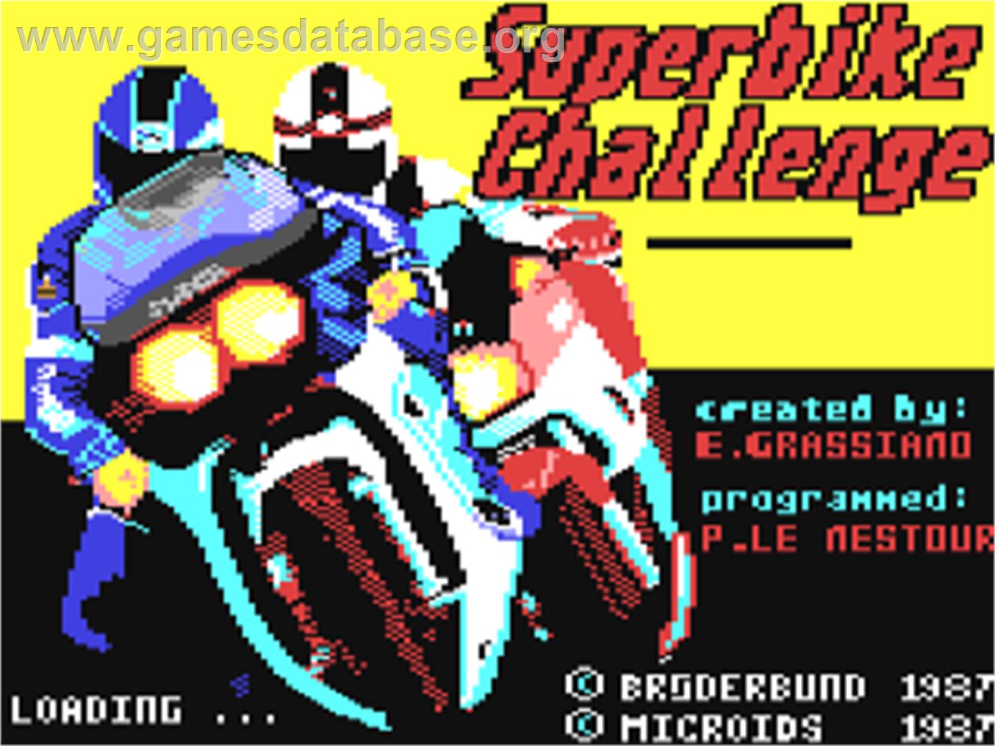 Superbike Challenge - Commodore 64 - Artwork - Title Screen