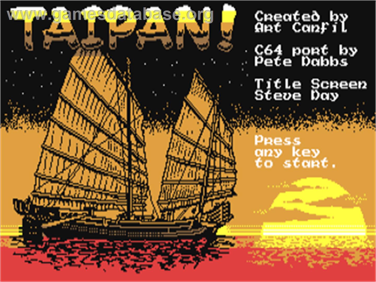 Tai-Pan - Commodore 64 - Artwork - Title Screen