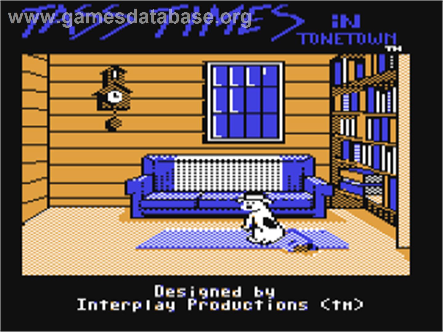 Tass Times in Tonetown - Commodore 64 - Artwork - Title Screen