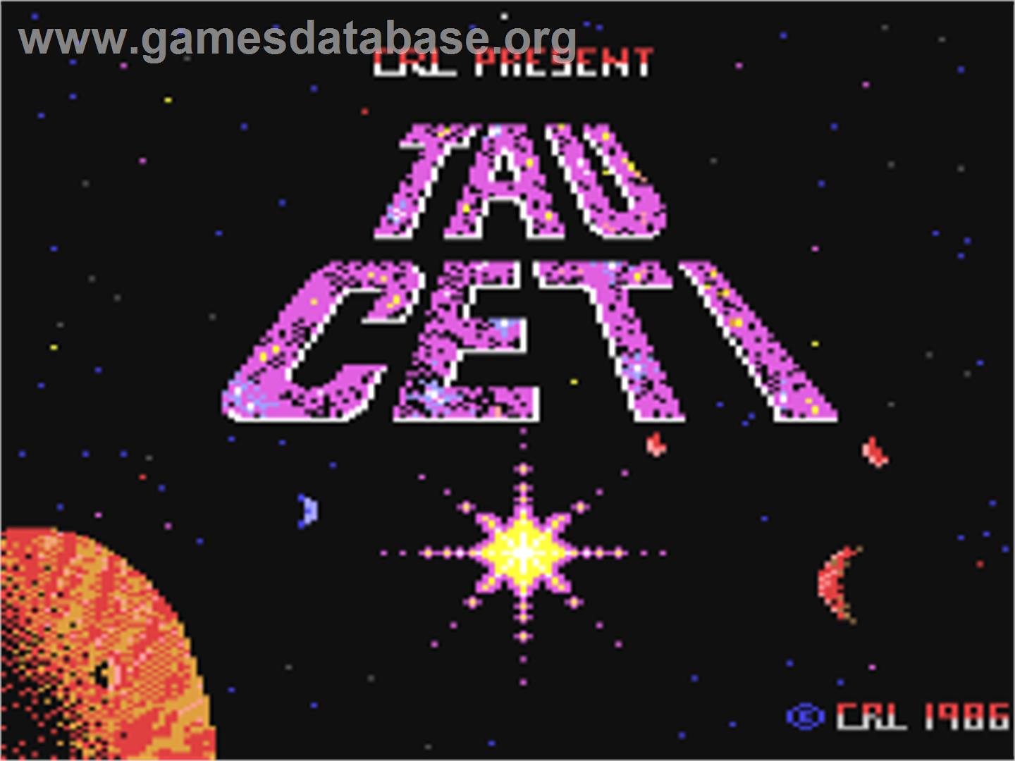 Tau Ceti - Commodore 64 - Artwork - Title Screen