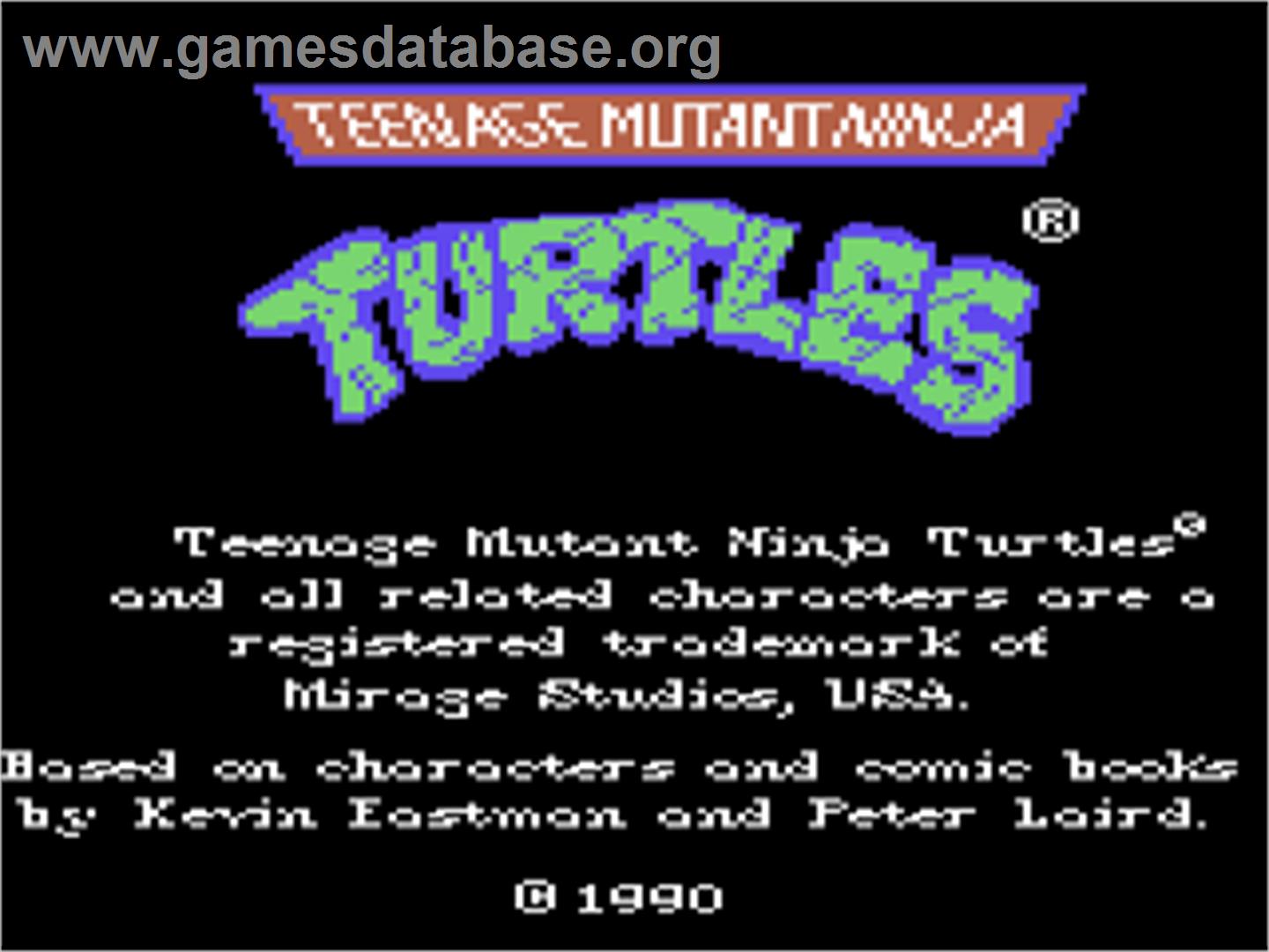 Teenage Mutant Ninja Turtles - Commodore 64 - Artwork - Title Screen