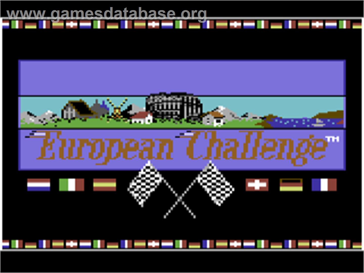 Test Drive II Scenery Disk: European Challenge - Commodore 64 - Artwork - Title Screen