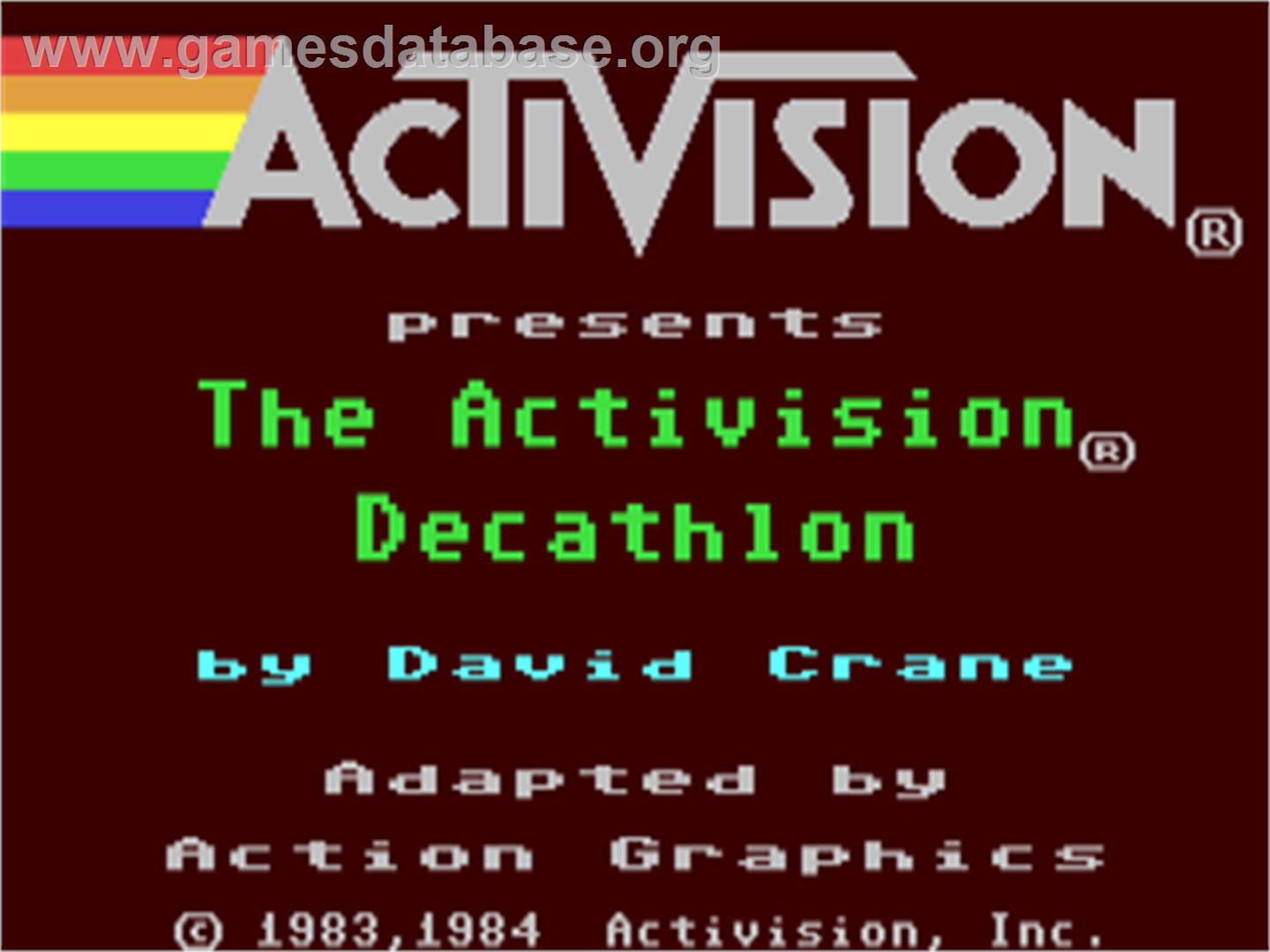 The Activision Decathlon - Commodore 64 - Artwork - Title Screen