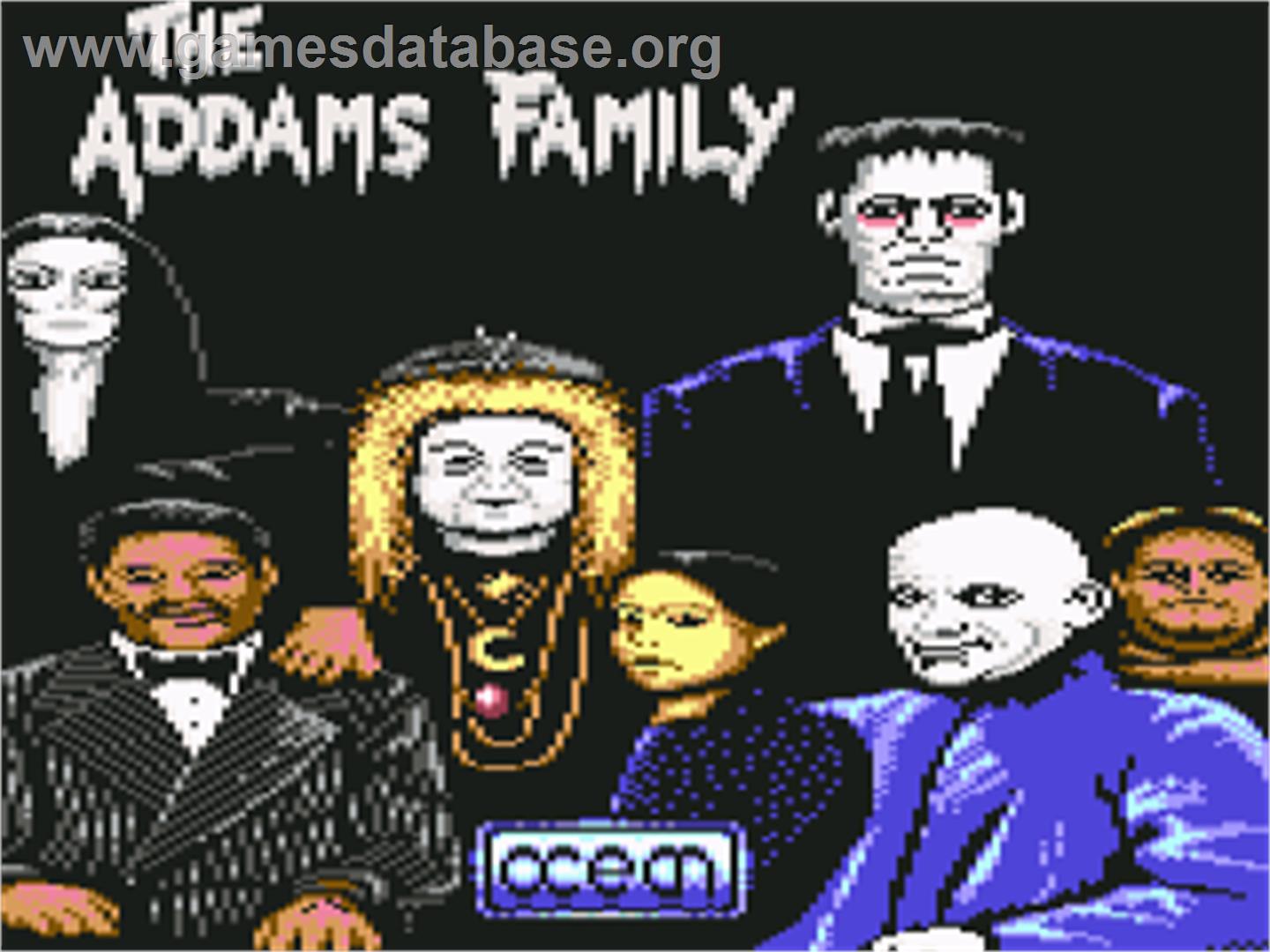 The Addams Family - Commodore 64 - Artwork - Title Screen