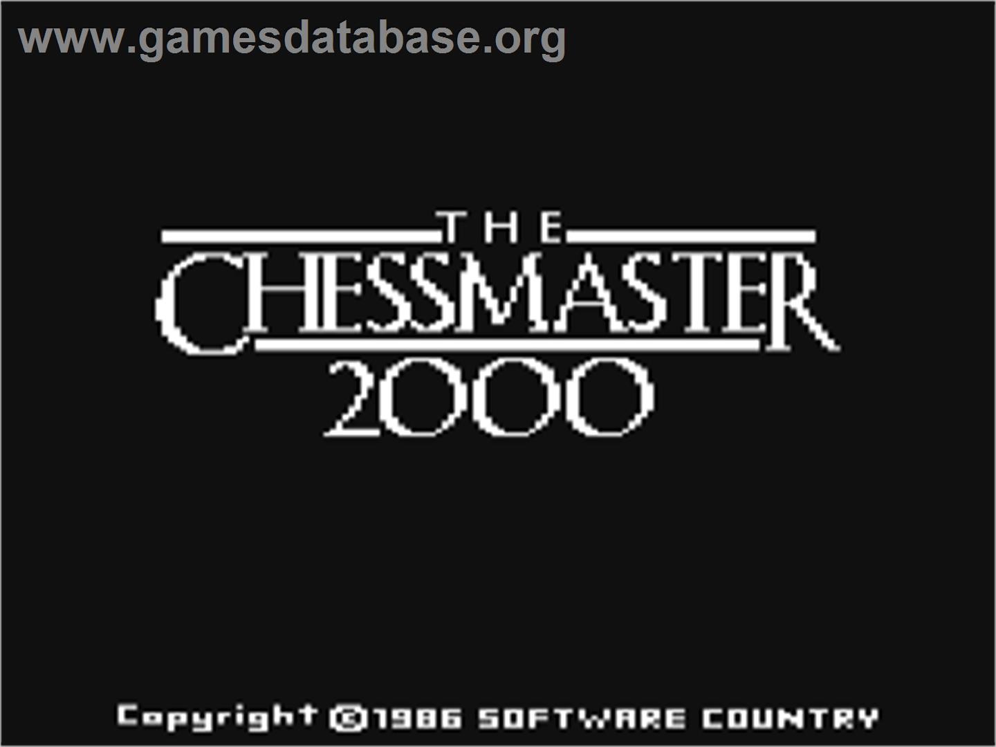 The Chessmaster 2000 - Commodore 64 - Artwork - Title Screen