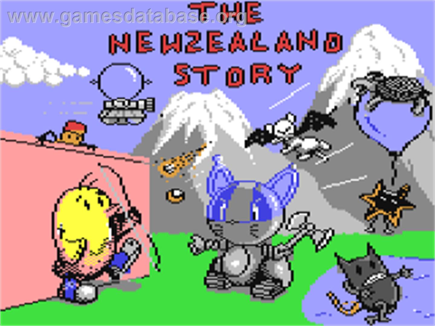 The New Zealand Story - Commodore 64 - Artwork - Title Screen
