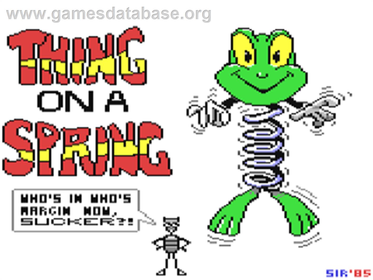 Thing on a Spring - Commodore 64 - Artwork - Title Screen