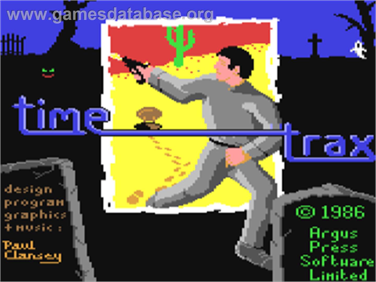 Time Trax - Commodore 64 - Artwork - Title Screen