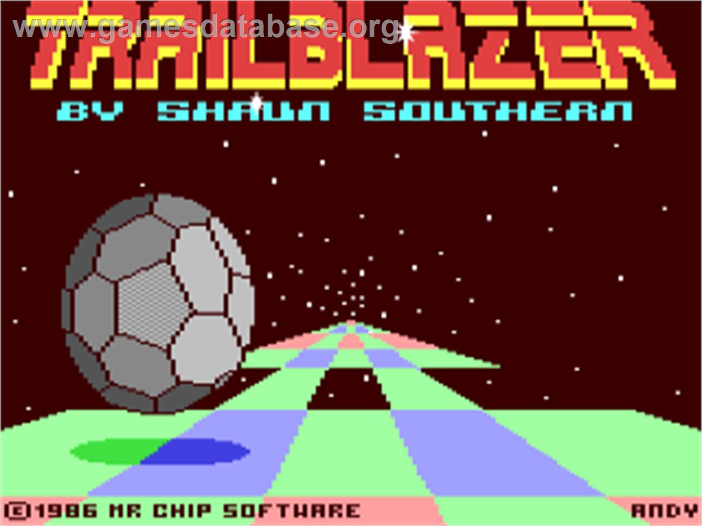 Trailblazer - Commodore 64 - Artwork - Title Screen
