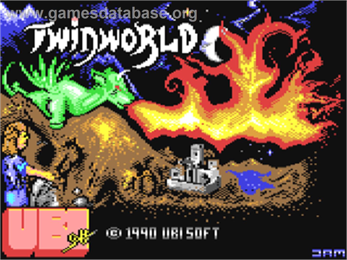 TwinWorld: Land of Vision - Commodore 64 - Artwork - Title Screen