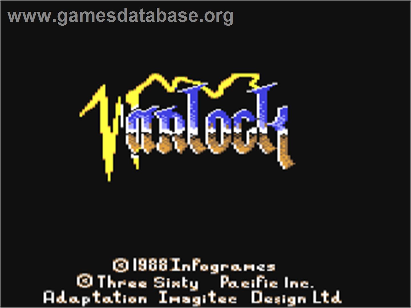 Warlock: The Avenger - Commodore 64 - Artwork - Title Screen