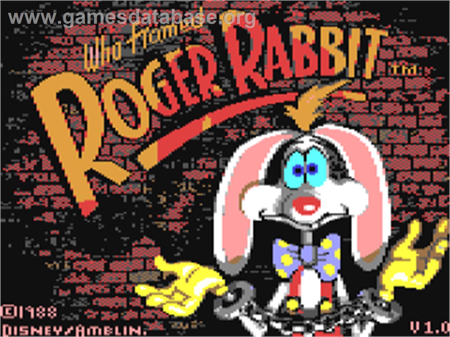 Who Framed Roger Rabbit - Commodore 64 - Artwork - Title Screen