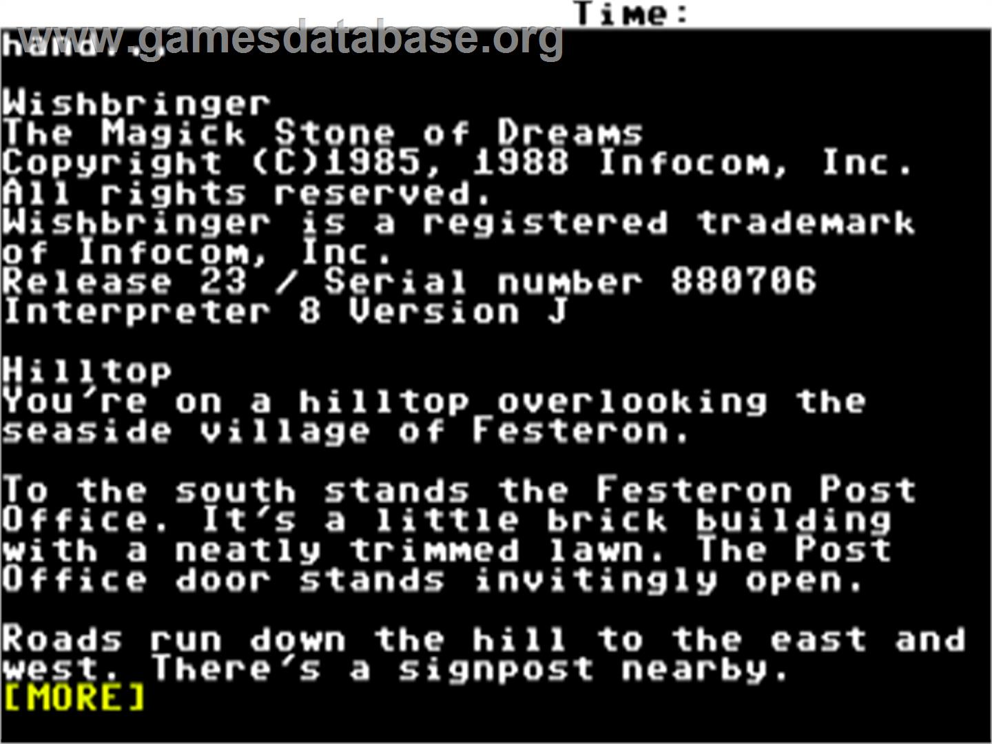 Wishbringer - Commodore 64 - Artwork - Title Screen