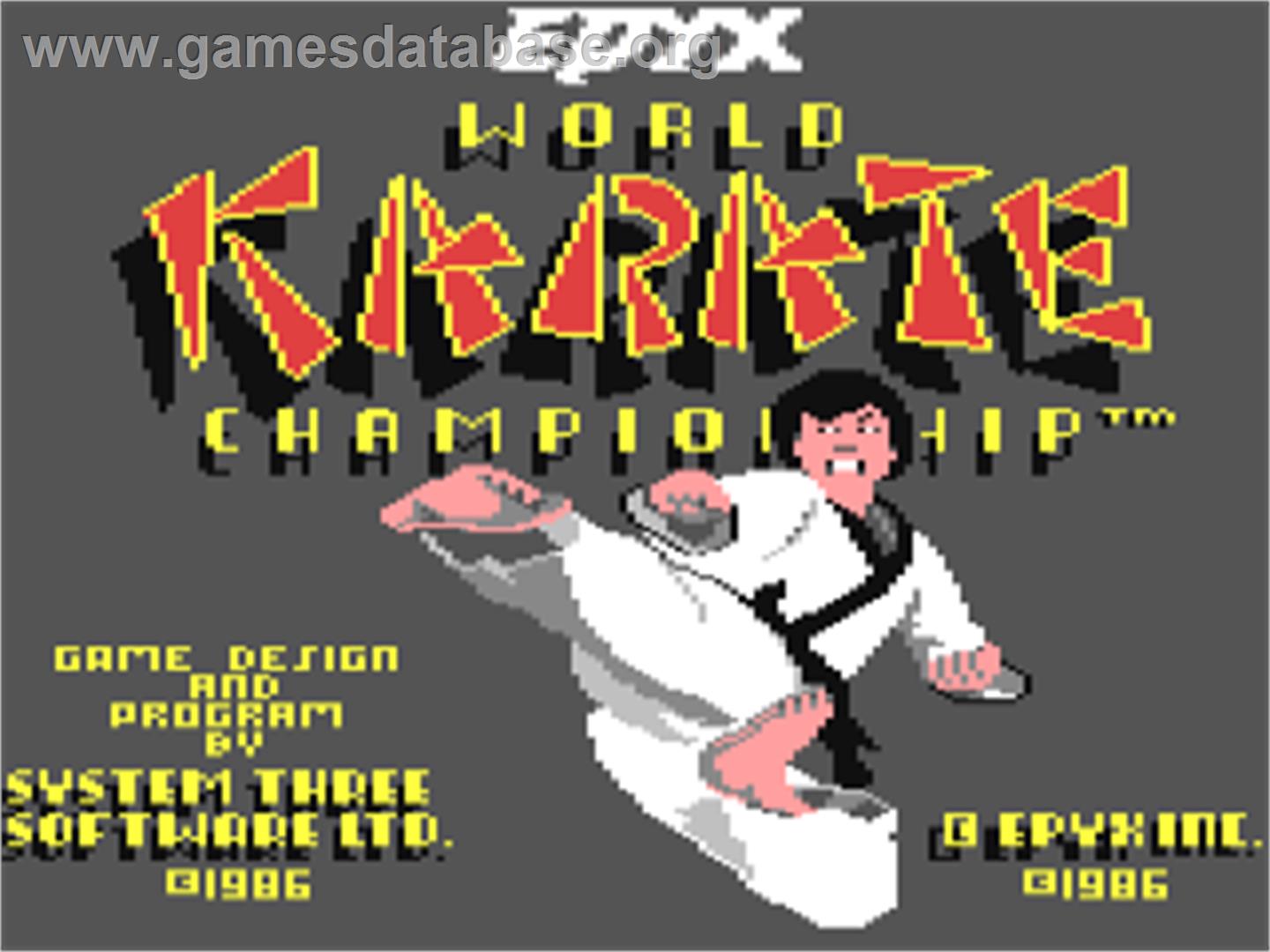 World Karate Championship - Commodore 64 - Artwork - Title Screen