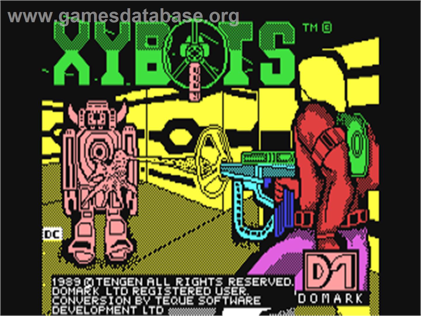 Xybots - Commodore 64 - Artwork - Title Screen