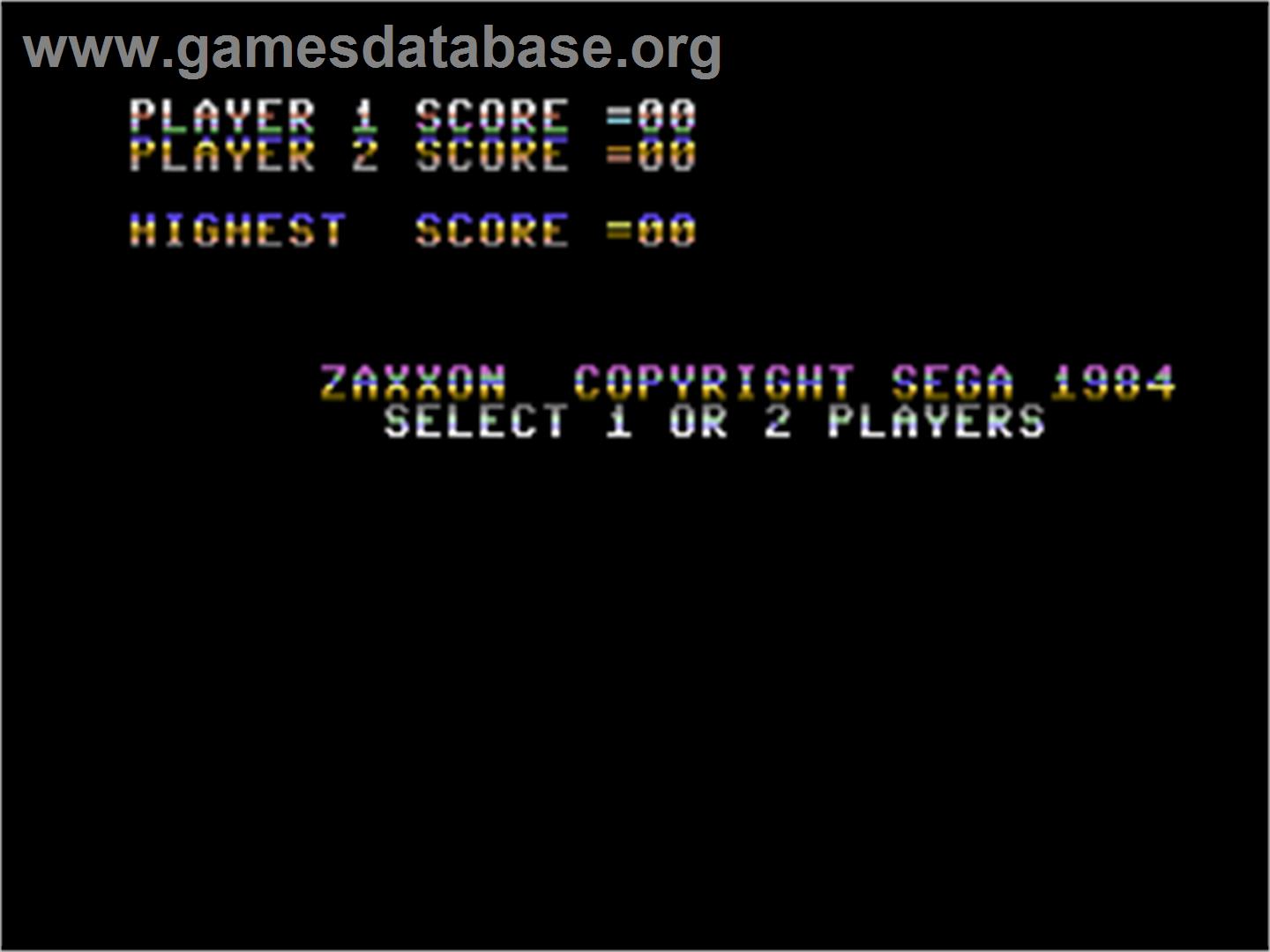 Zaxxon - Commodore 64 - Artwork - Title Screen