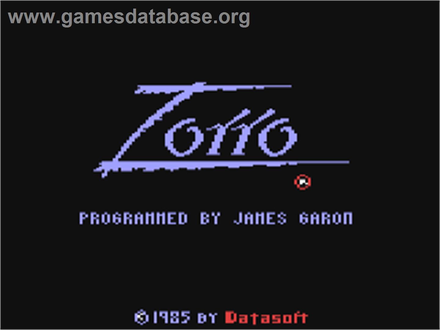 Zorro - Commodore 64 - Artwork - Title Screen
