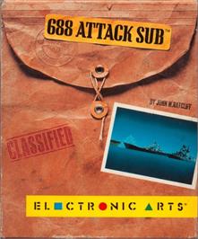 Box cover for 688 Attack Sub on the Commodore Amiga.
