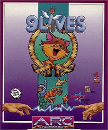 Box cover for 9 Lives on the Commodore Amiga.