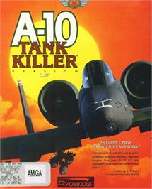 Box cover for A-10 Tank Killer on the Commodore Amiga.
