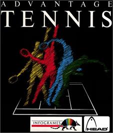 Box cover for Advantage Tennis on the Commodore Amiga.