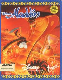 Box cover for Aladdin on the Commodore Amiga.