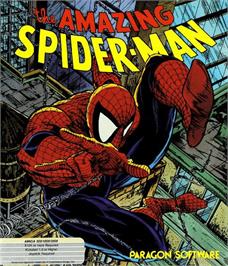 Box cover for Amazing Spider-Man on the Commodore Amiga.