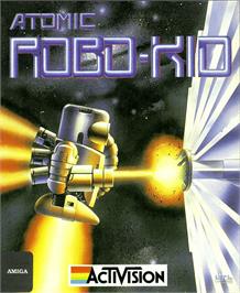 Box cover for Atomic Robo-Kid on the Commodore Amiga.