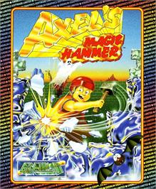 Box cover for Axel's Magic Hammer on the Commodore Amiga.