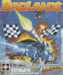 Box cover for Bad Lands on the Commodore Amiga.