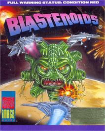 Box cover for Blasteroids on the Commodore Amiga.