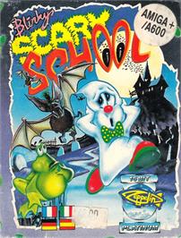 Box cover for Blinky's Scary School on the Commodore Amiga.