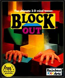 Box cover for Blockout on the Commodore Amiga.