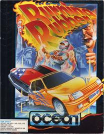 Box cover for Burning Rubber on the Commodore Amiga.