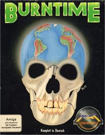 Box cover for Burntime on the Commodore Amiga.