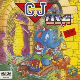 Box cover for CJ In the USA on the Commodore Amiga.