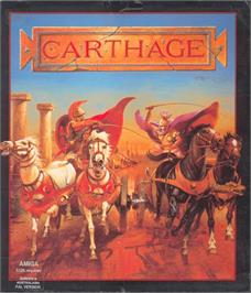 Box cover for Carthage on the Commodore Amiga.