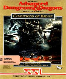 Box cover for Champions of Krynn on the Commodore Amiga.