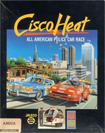 Box cover for Cisco Heat: All American Police Car Race on the Commodore Amiga.