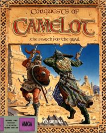 Box cover for Conquests of Camelot: The Search for the Grail on the Commodore Amiga.