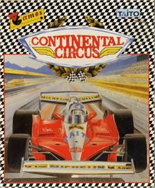 Box cover for Continental Circus on the Commodore Amiga.