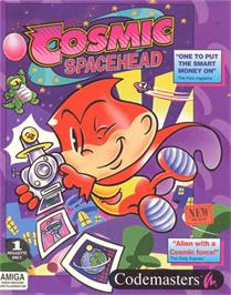 Box cover for Cosmic Spacehead on the Commodore Amiga.