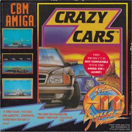 Box cover for Crazy Cars on the Commodore Amiga.