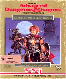 Box cover for Curse of the Azure Bonds on the Commodore Amiga.