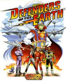 Box cover for Defenders of the Earth on the Commodore Amiga.