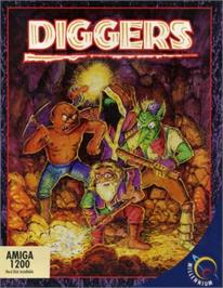 Box cover for Diggers on the Commodore Amiga.