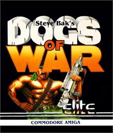 Box cover for Dogs of War on the Commodore Amiga.